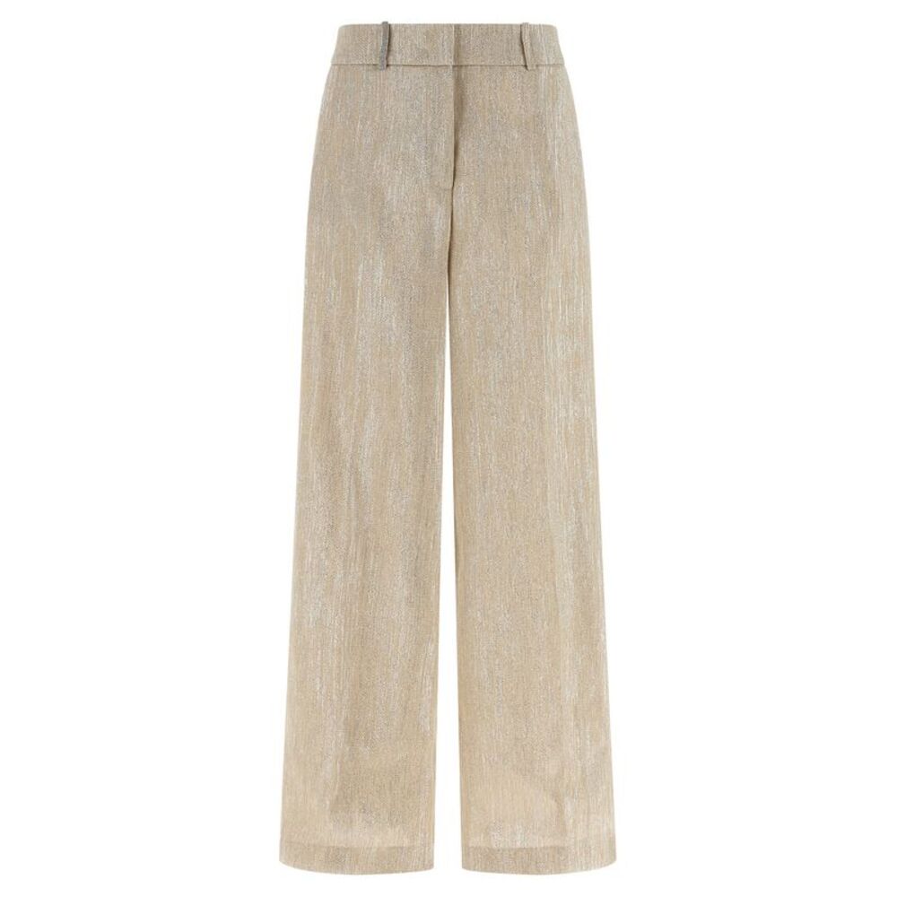 Peserico Beige Viscose Casual Women's Pants